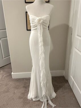 Unique Retrofete White Dress 1/1 Sample Size S